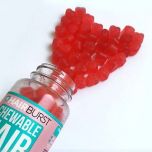 هيربرست | فيتامينات قلوب المضغ الحمراء بطعم الفراولة   HAIRBURST HEARTS 